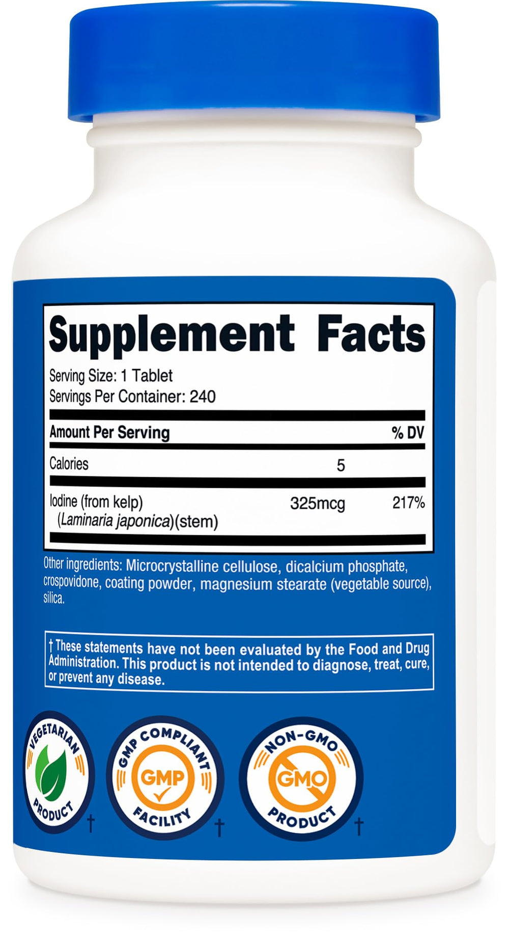 Nutricost Kelp Tablets product packaging and bottle