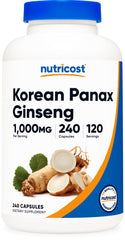 Nutricost Korean Ginseng 1000mg bottle front view