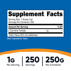 Serving scoop included with L-Carnitine Tartrate powder