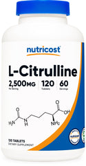 Nutricost L-Citrulline 2500mg bottle with label