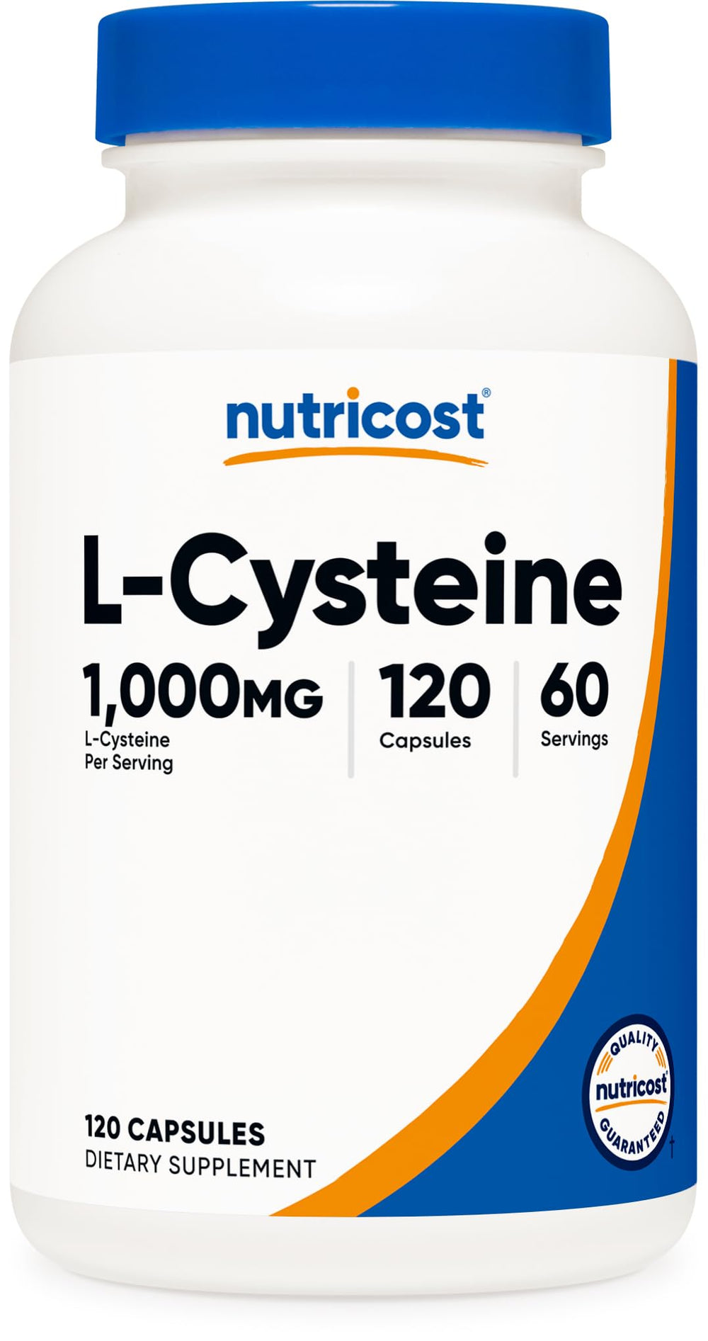 Nutricost L-Cysteine 1000mg bottle with front label