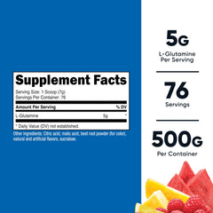 Close-up of Nutricost label showing gluten-free and non-GMO claims