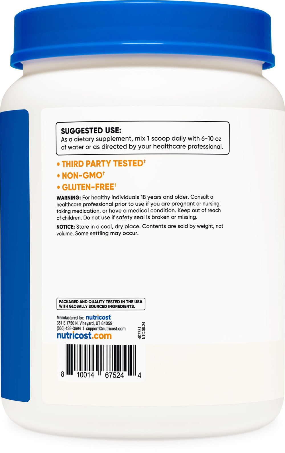 USA-made in NSF-certified GMP facility