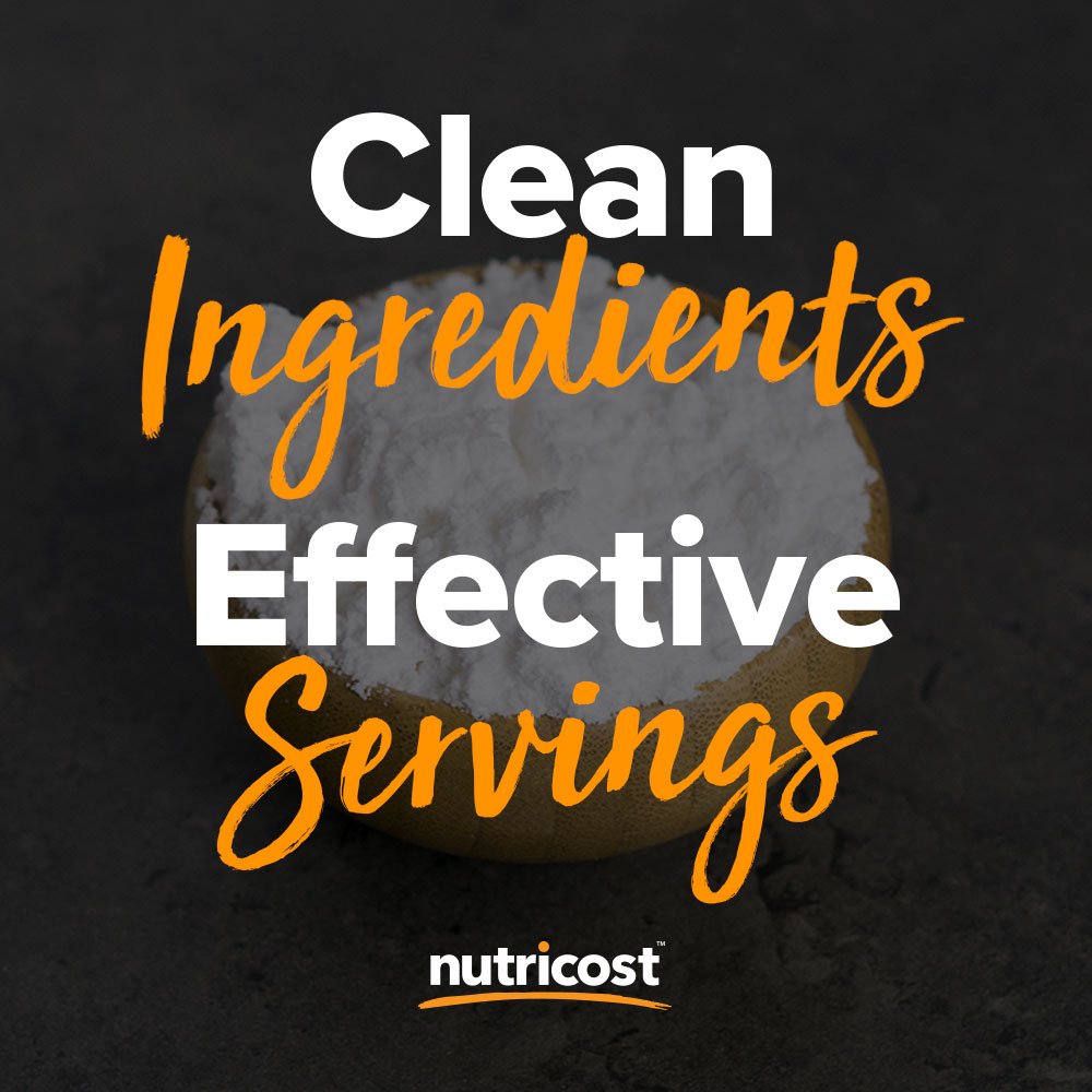 Nutricost L-Proline Powder bottle with label details