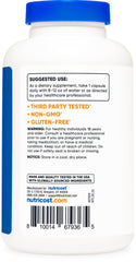 Nutricost L-Theanine 200mg capsules poured for daily calm moments.