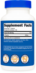 Nutricost L-Theanine bottle on desk; ideal for study or work.