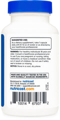 Nutricost L-Theanine label view; non-GMO and gluten-free assurances.