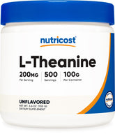 Nutricost L-Theanine Powder bottle front view