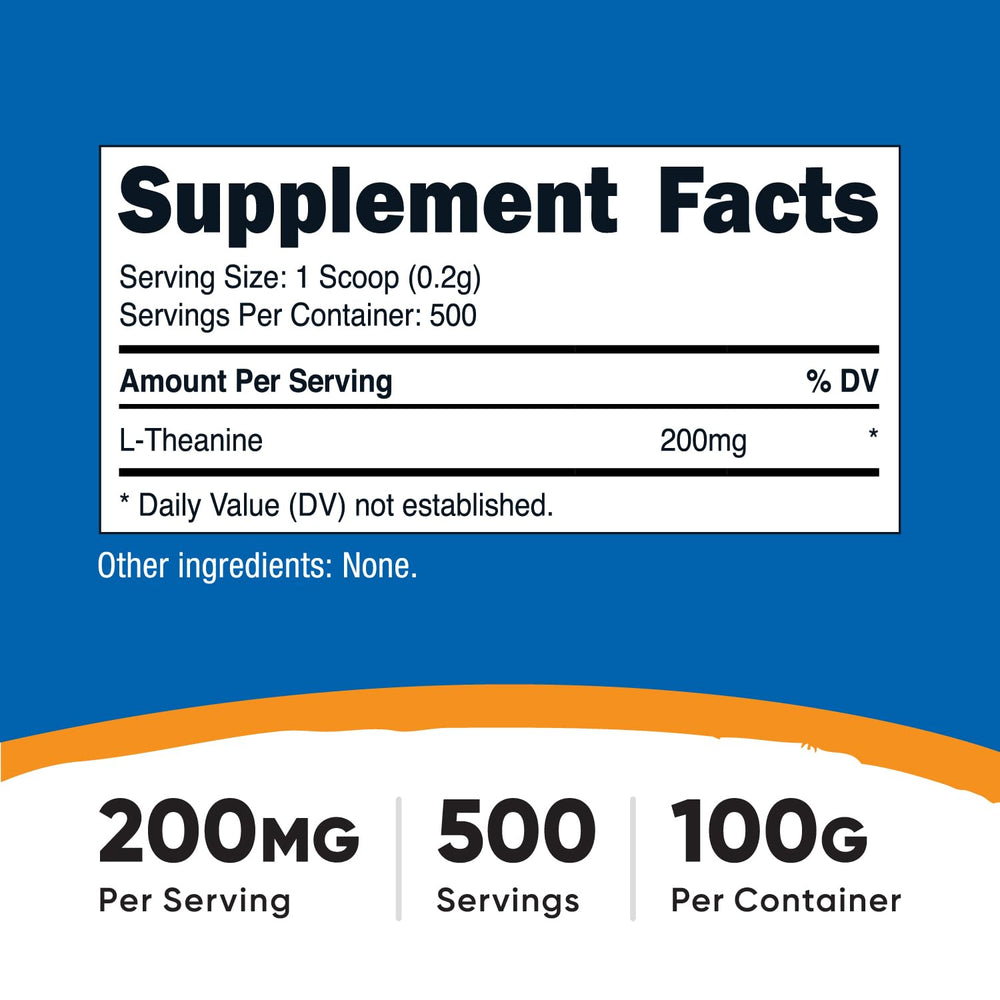 Back of bottle showing 100 g content