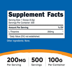 Back of bottle showing 100 g content