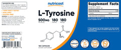 Lifestyle shot of Nutricost L-Tyrosine bottle