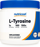 Front view of Nutricost L-Tyrosine Powder 100 g bottle