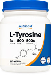 Front view of Nutricost L-Tyrosine powder 500g