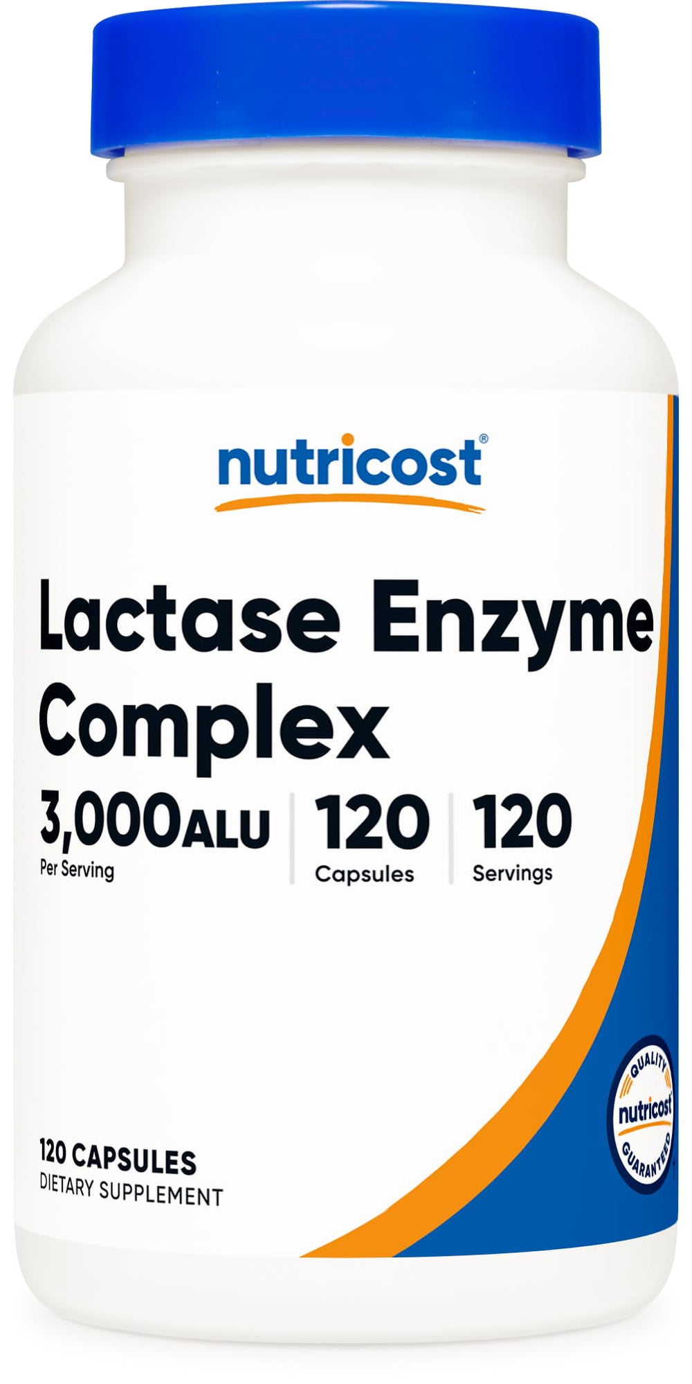 Nutricost Lactase Enzyme Complex bottle front view