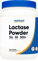 Nutricost Lactase Powder 500g bottle - front view