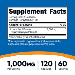 Close-up of Nutricost Licorice Root 500mg capsules