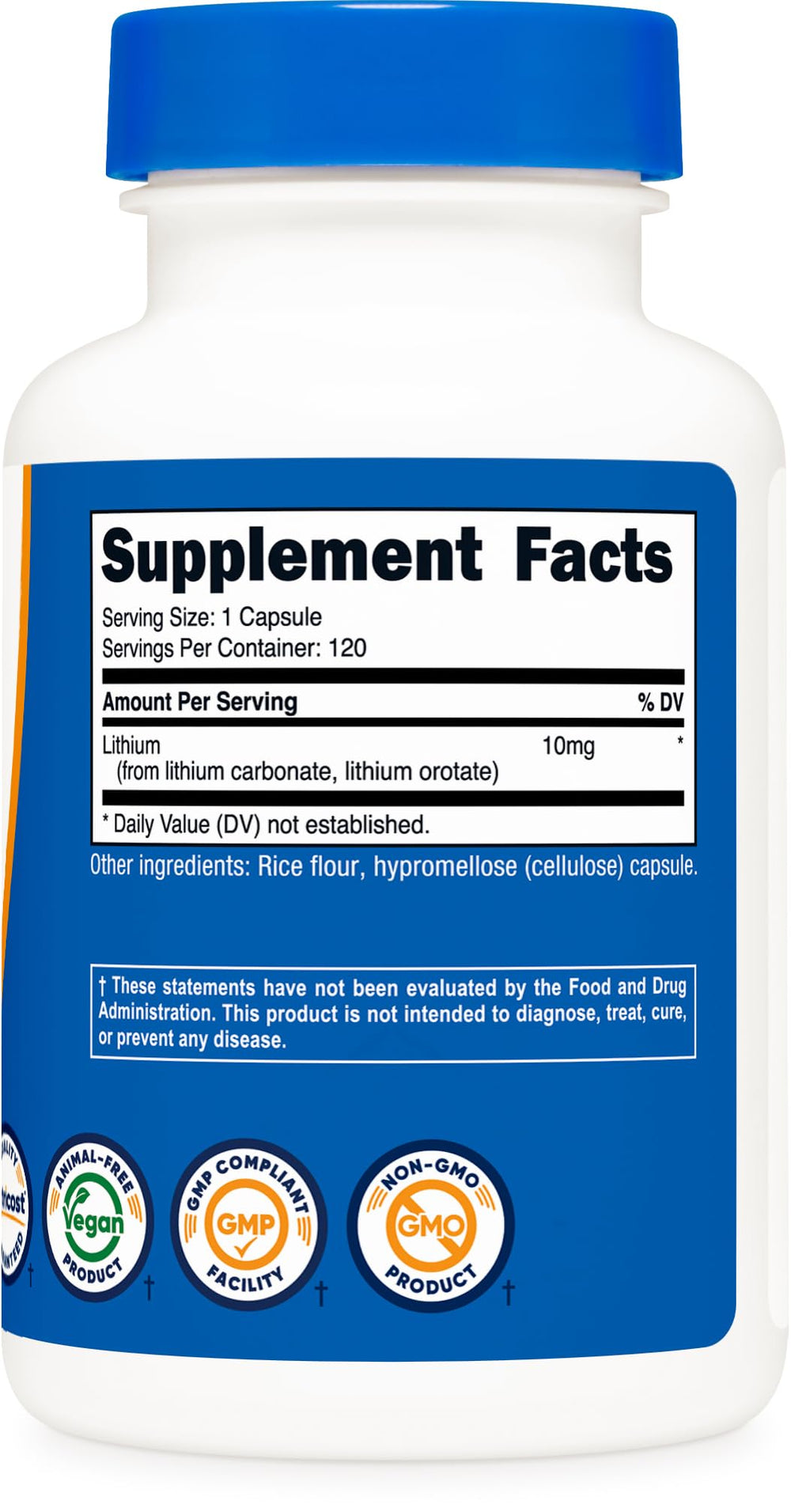 Manufacturing facility certified by NSF GMP FDA for Nutricost Lithium Orotate