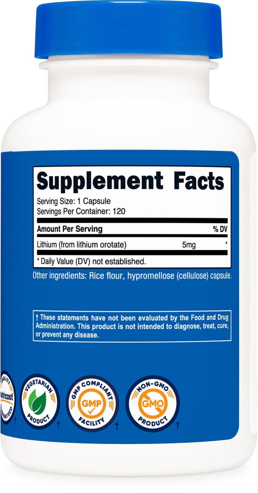 Manufacturing facility label indicating GMP and FDA registration