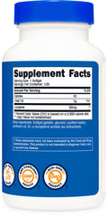 Nutrition facts panel for Nutricost Lycopene 50mg Softgels