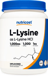 Nutricost L-Lysine Powder 1kg bottle