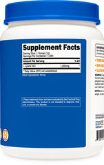 Ingredient label and quality testing certificates for Nutricost L-Lysine