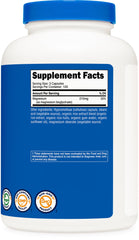 Nutricost Magnesium Glycinate bottle nutrition panel close-up, clear ingredient details.