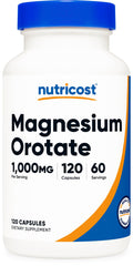 Nutricost Magnesium Orotate 1000mg bottle front