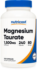 Nutricost Magnesium Taurate 1,500 mg bottle - 240 capsules - hero shot