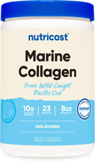 Front label of Nutricost Marine Collagen Powder Wild-Caught 8 oz