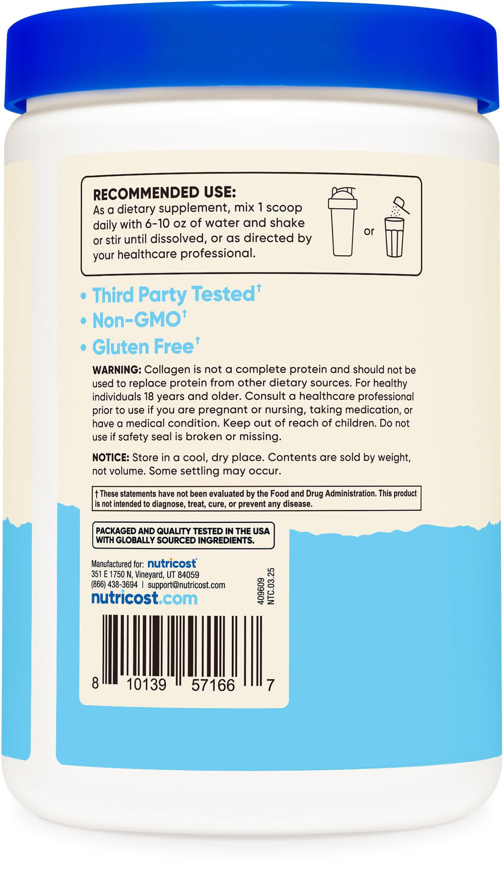 Close-up of fine white marine collagen powder