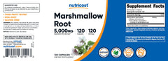 Nutricost Marshmallow Root 5000mg bottle on a white background