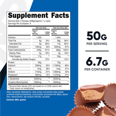 Nutricost Mass Gainer serving spoon showing convenient mix and creamy texture