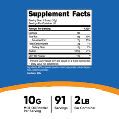 Scooper with Nutricost MCT Oil Powder and label