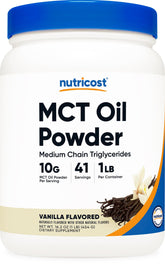 Nutricost MCT Oil Powder Vanilla 1lb bottle