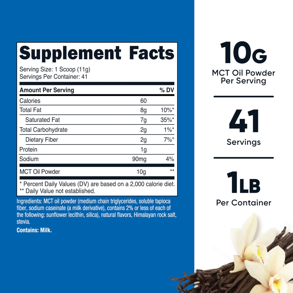 Vanilla MCT Oil Powder serving scoop