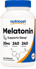 Nutricost Melatonin 20mg bottle - 240 capsules