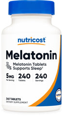 Nutricost Melatonin 5mg bottle label