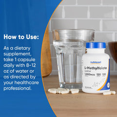 Pack of 2 Nutricost methylfolate bottles