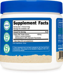 Serving of Nutricost Milk Thistle with water