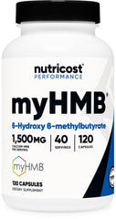Nutricost myHMB capsules bottle showing 1500mg per serving (hero image)