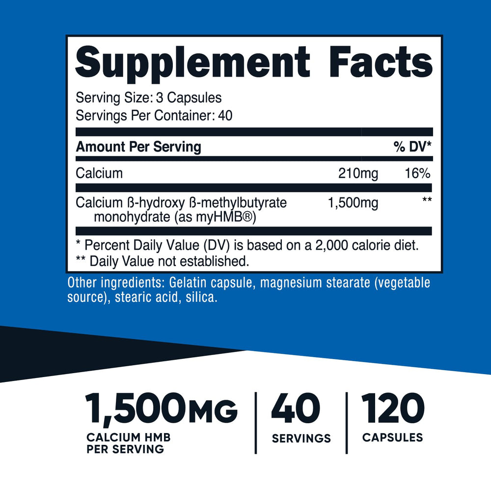 Nutricost myHMB capsules 120-count packshot