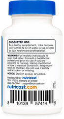 Nutricost NAC bottle and nutrition panel with gluten-free assurance