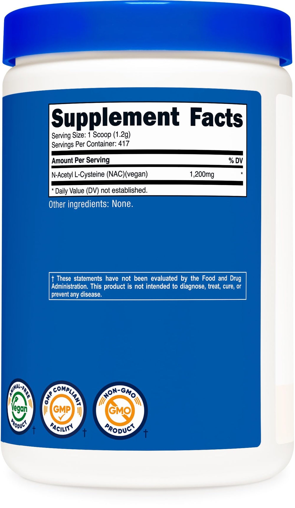 Serving scoop included with NAC powder