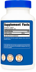 Supplement facts panel showing 350mg per capsule