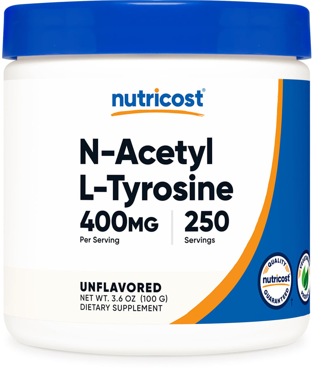 Nutricost N-Acetyl L-Tyrosine powder bottle 100g