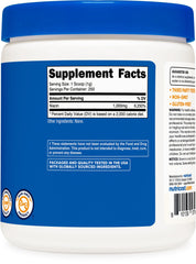 Ingredient and nutrition panel of Nutricost Niacin Powder