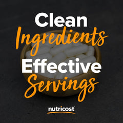Nutricost Niacinamide 500mg nutrition facts panel for easy reference