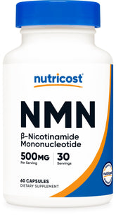Nutricost NMN 500mg 60-capsule bottle
