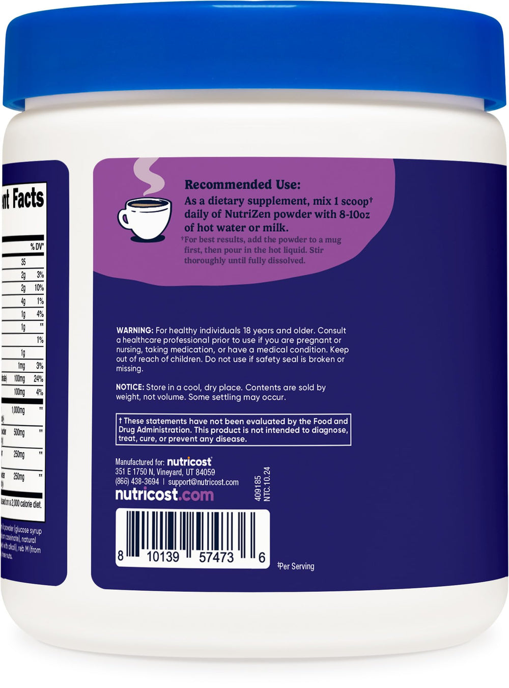 Blend of adaptogenic mushrooms: Reishi, Lion's Mane, Shiitake, Cordyceps