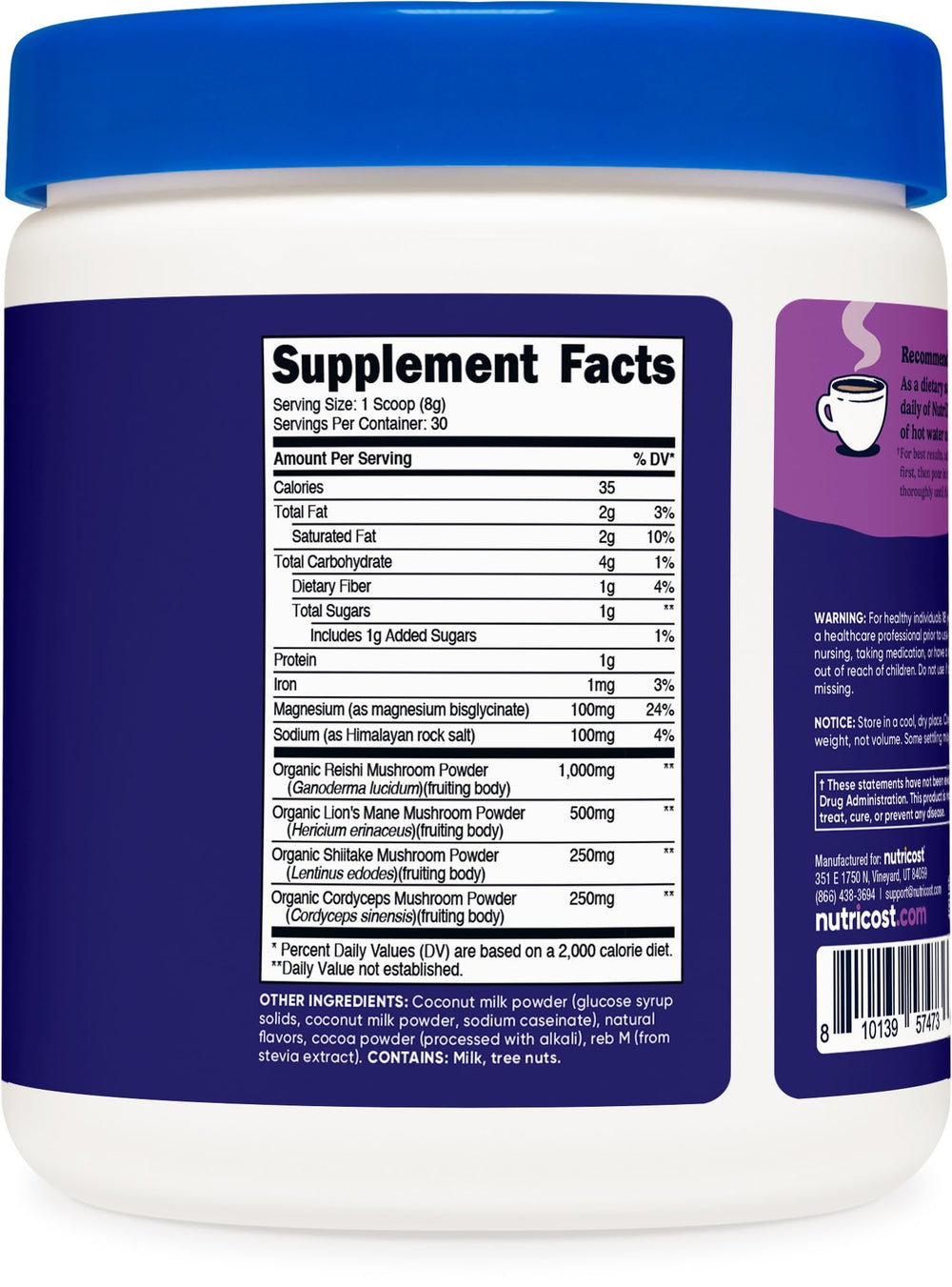 GMP-compliant facility and third-party testing seal on packaging